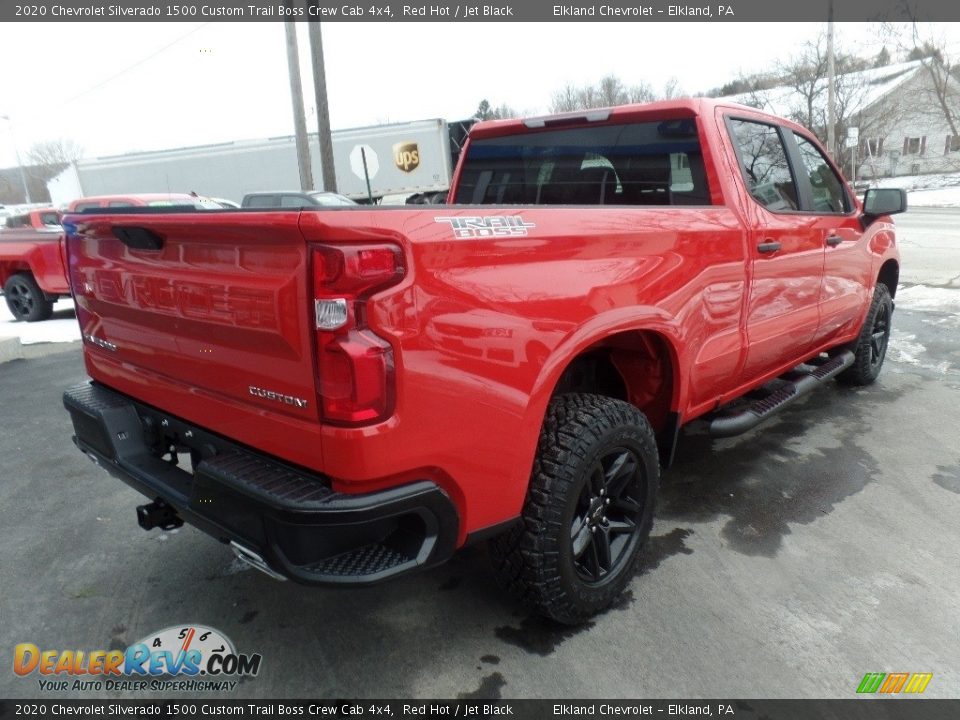 2020 Chevrolet Silverado 1500 Custom Trail Boss Crew Cab 4x4 Red Hot / Jet Black Photo #7