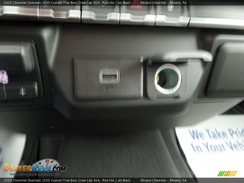 2020 Chevrolet Silverado 1500 Custom Trail Boss Crew Cab 4x4 Red Hot / Jet Black Photo #34