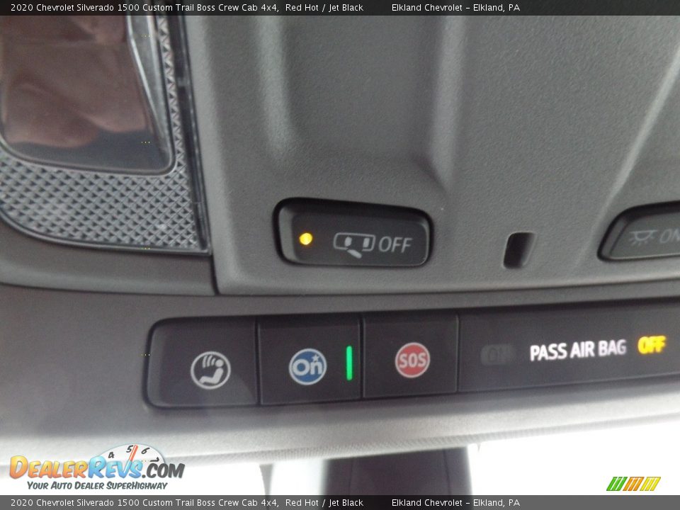 2020 Chevrolet Silverado 1500 Custom Trail Boss Crew Cab 4x4 Red Hot / Jet Black Photo #36