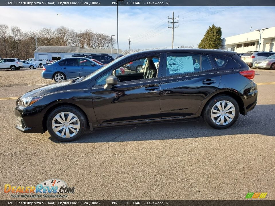 2020 Subaru Impreza 5-Door Crystal Black Silica / Black Photo #3