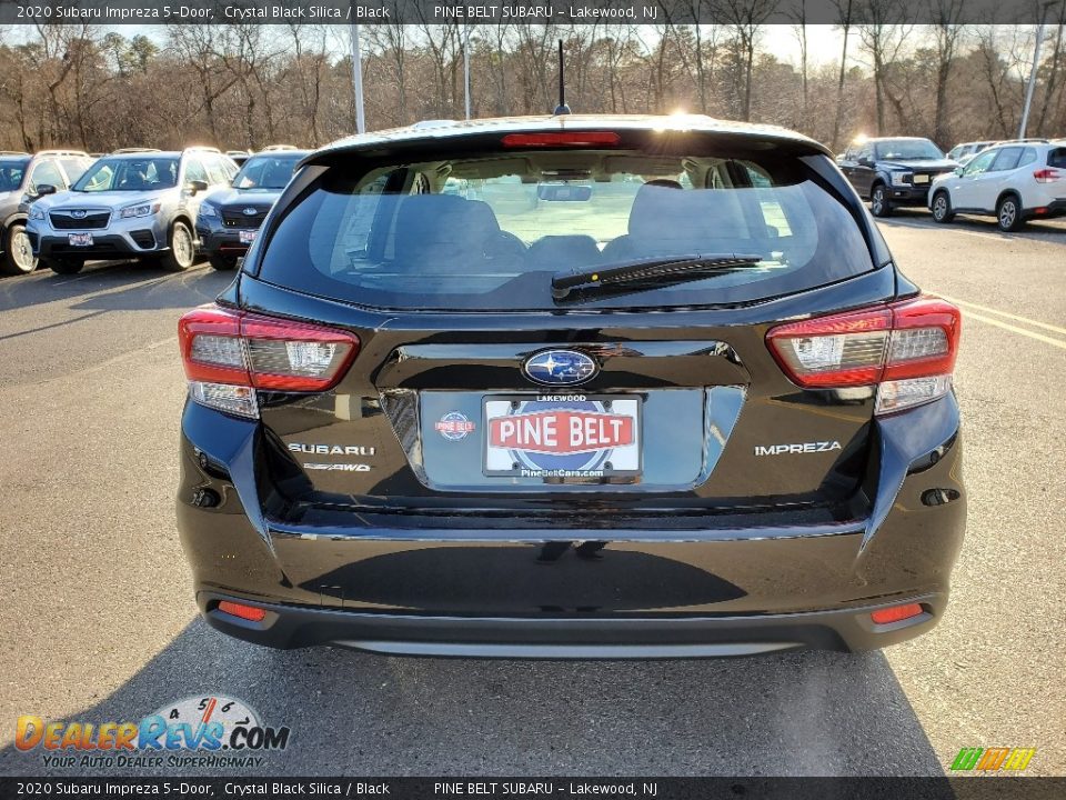 2020 Subaru Impreza 5-Door Crystal Black Silica / Black Photo #5