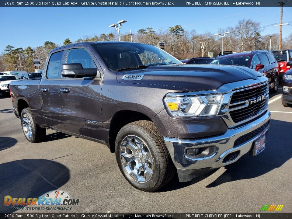2020 Ram 1500 Big Horn Quad Cab 4x4 Granite Crystal Metallic / Light Mountain Brown/Black Photo #1