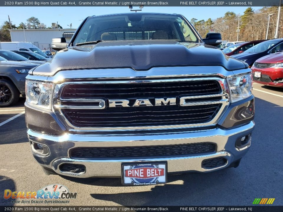 2020 Ram 1500 Big Horn Quad Cab 4x4 Granite Crystal Metallic / Light Mountain Brown/Black Photo #2