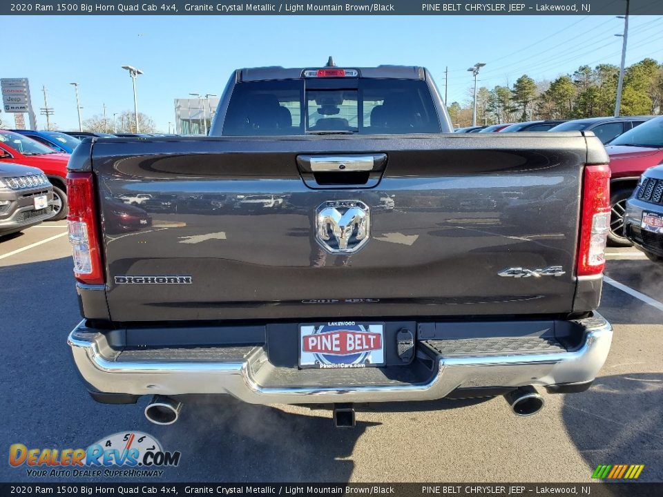 2020 Ram 1500 Big Horn Quad Cab 4x4 Granite Crystal Metallic / Light Mountain Brown/Black Photo #5