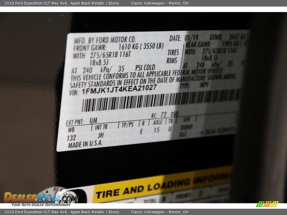 2019 Ford Expedition XLT Max 4x4 Agate Black Metallic / Ebony Photo #21