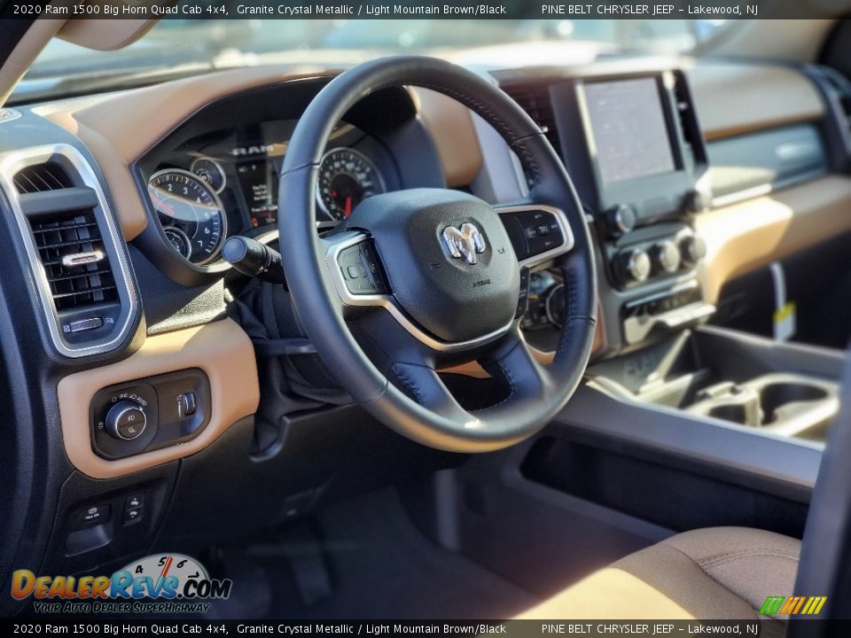 2020 Ram 1500 Big Horn Quad Cab 4x4 Granite Crystal Metallic / Light Mountain Brown/Black Photo #7