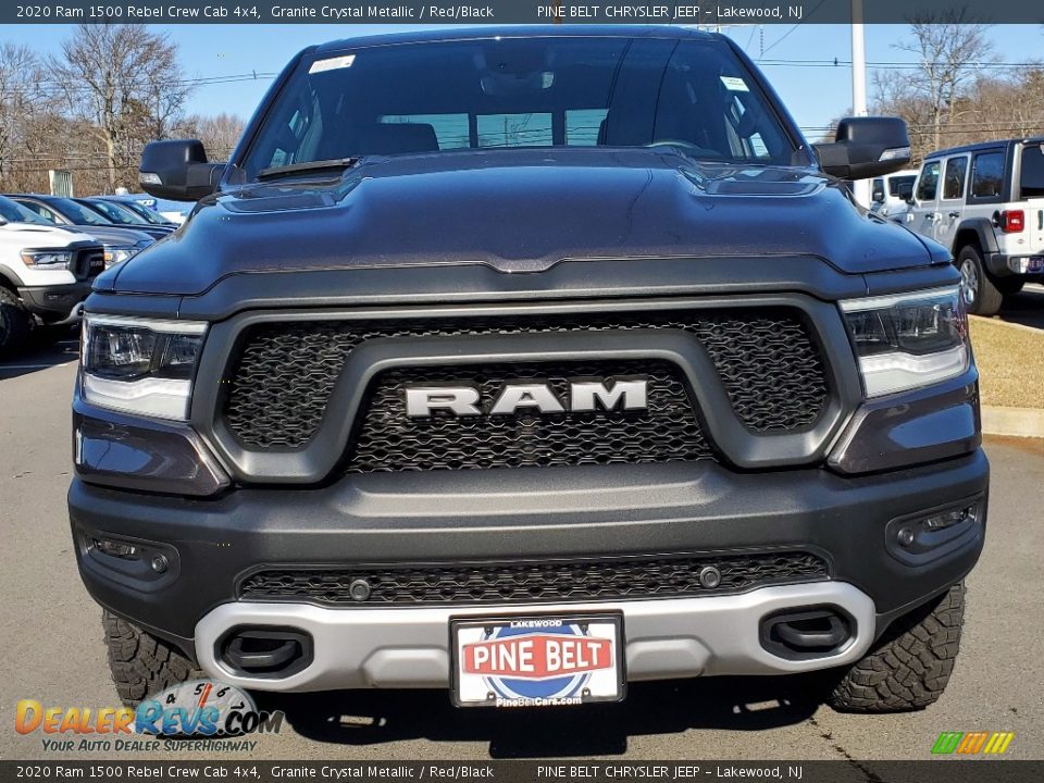 2020 Ram 1500 Rebel Crew Cab 4x4 Granite Crystal Metallic / Red/Black Photo #2