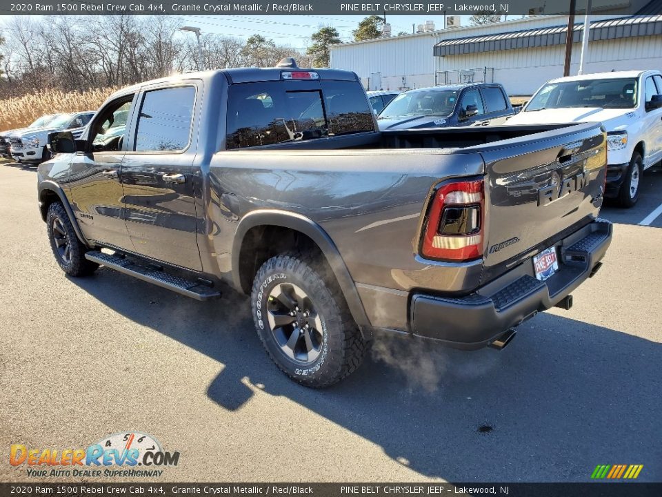 2020 Ram 1500 Rebel Crew Cab 4x4 Granite Crystal Metallic / Red/Black Photo #4