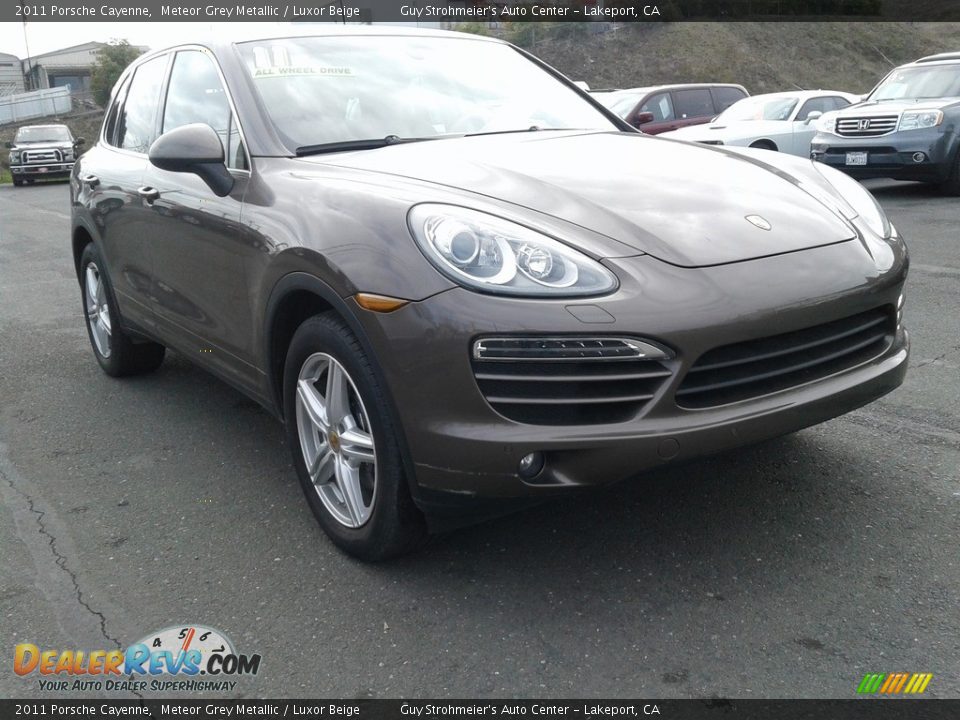 2011 Porsche Cayenne Meteor Grey Metallic / Luxor Beige Photo #1