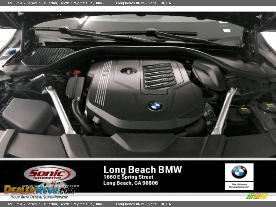 2020 BMW 7 Series 740i Sedan Arctic Grey Metallic / Black Photo #8