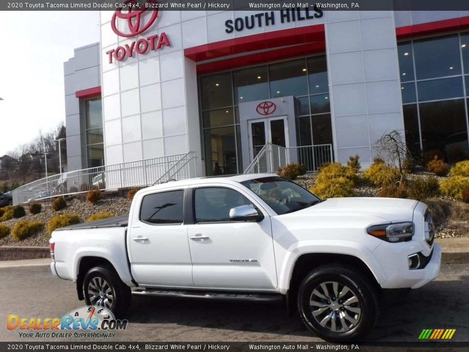 2020 Toyota Tacoma Limited Double Cab 4x4 Blizzard White Pearl / Hickory Photo #2