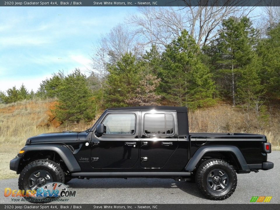 2020 Jeep Gladiator Sport 4x4 Black / Black Photo #1