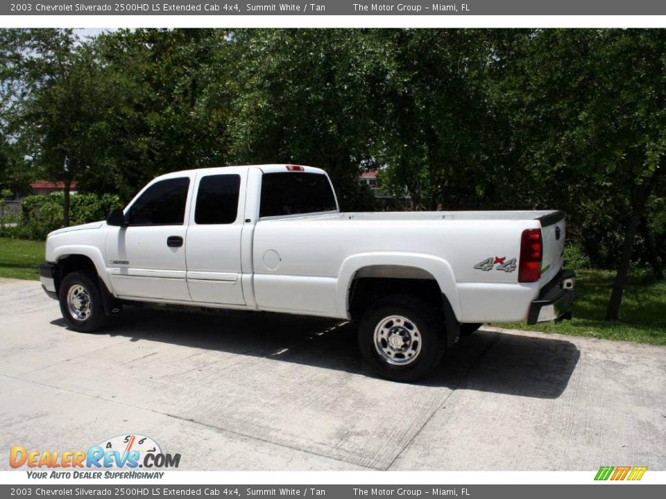 2003 Chevrolet Silverado 2500HD LS Extended Cab 4x4 Summit White / Tan Photo #6