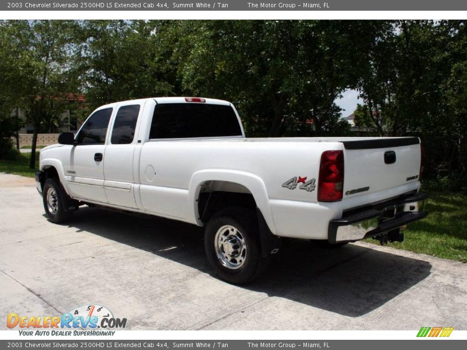 2003 Chevrolet Silverado 2500HD LS Extended Cab 4x4 Summit White / Tan Photo #7