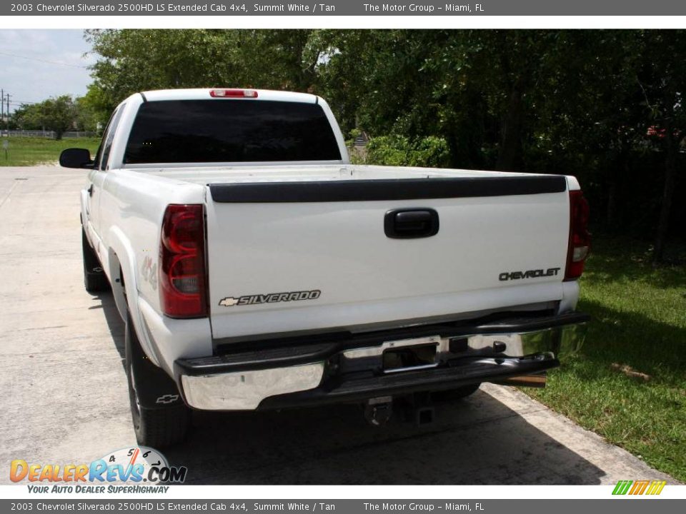 2003 Chevrolet Silverado 2500HD LS Extended Cab 4x4 Summit White / Tan Photo #9
