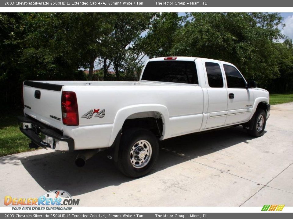 2003 Chevrolet Silverado 2500HD LS Extended Cab 4x4 Summit White / Tan Photo #12