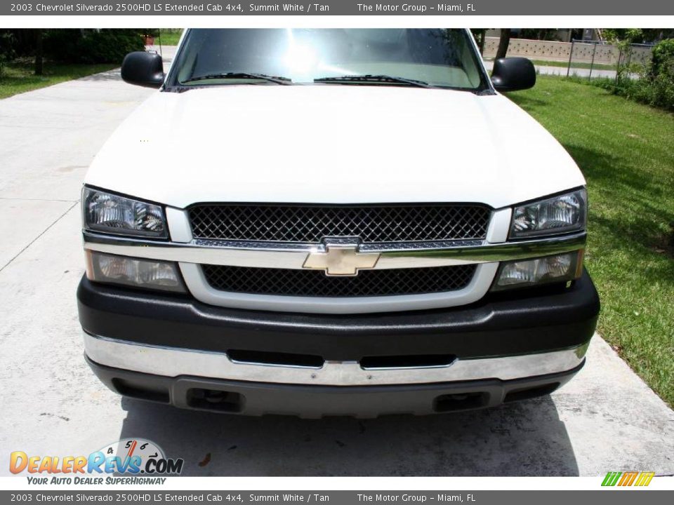 2003 Chevrolet Silverado 2500HD LS Extended Cab 4x4 Summit White / Tan Photo #20