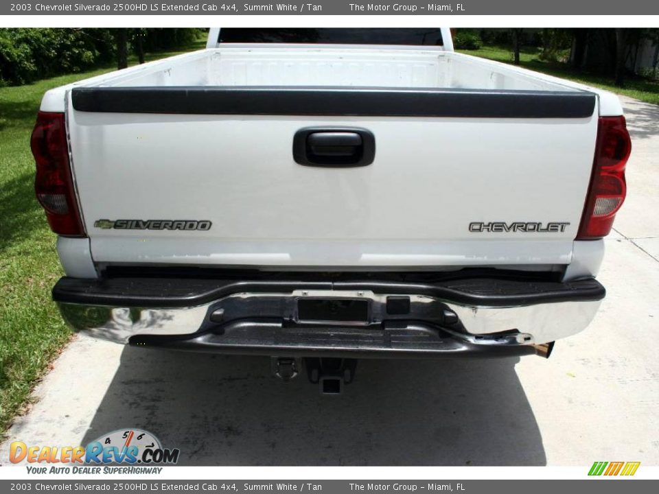 2003 Chevrolet Silverado 2500HD LS Extended Cab 4x4 Summit White / Tan Photo #21