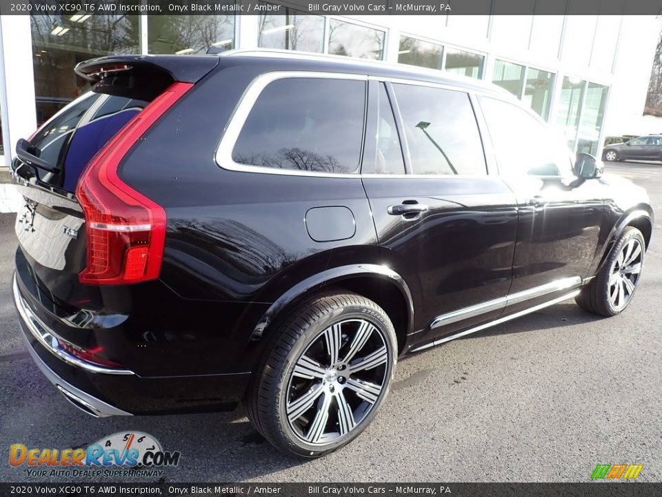 2020 Volvo XC90 T6 AWD Inscription Onyx Black Metallic / Amber Photo #2