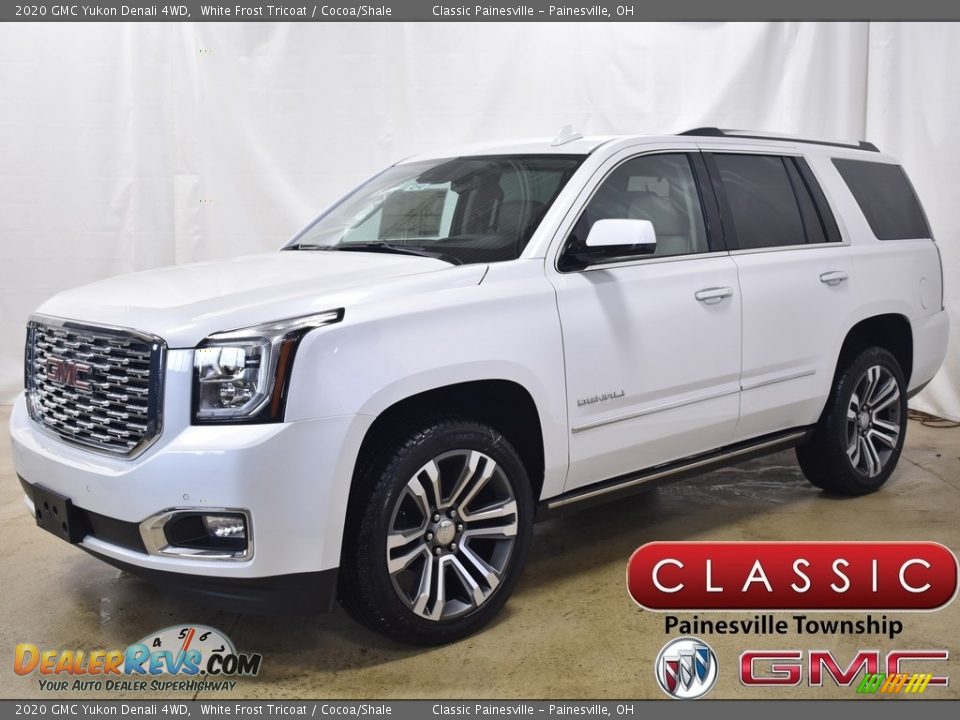 2020 GMC Yukon Denali 4WD White Frost Tricoat / Cocoa/Shale Photo #1