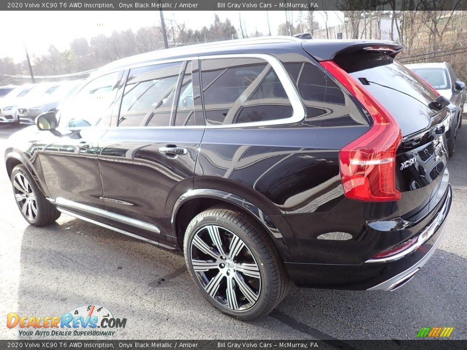 2020 Volvo XC90 T6 AWD Inscription Onyx Black Metallic / Amber Photo #4