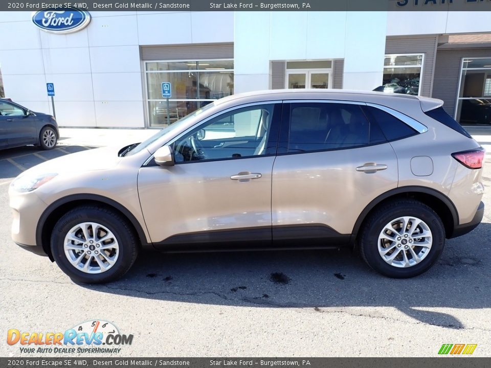 2020 Ford Escape SE 4WD Desert Gold Metallic / Sandstone Photo #2