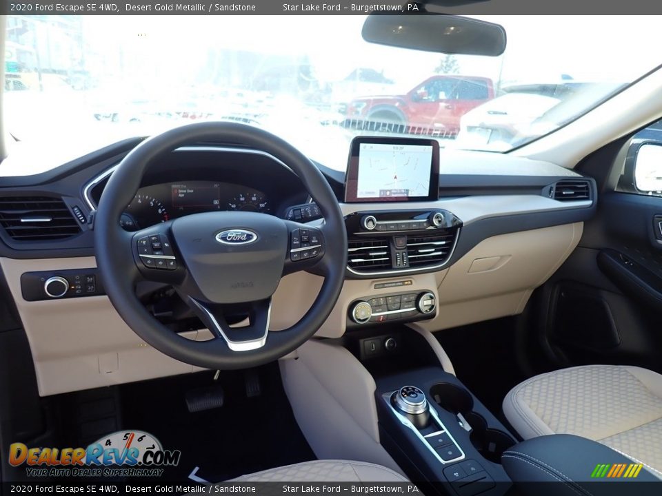 Sandstone Interior - 2020 Ford Escape SE 4WD Photo #12