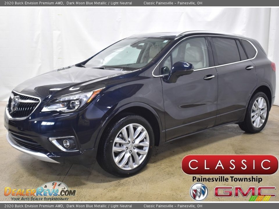 2020 Buick Envision Premium AWD Dark Moon Blue Metallic / Light Neutral Photo #1