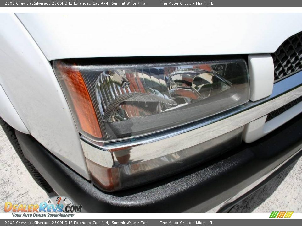 2003 Chevrolet Silverado 2500HD LS Extended Cab 4x4 Summit White / Tan Photo #35