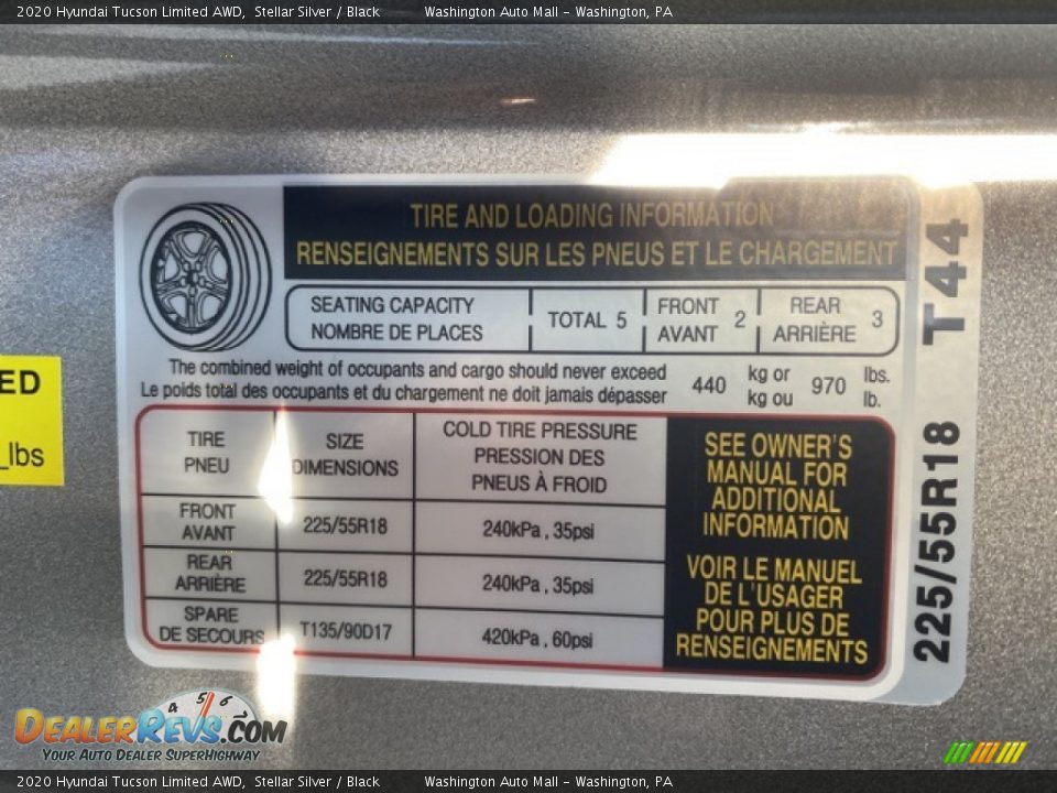 2020 Hyundai Tucson Limited AWD Stellar Silver / Black Photo #9