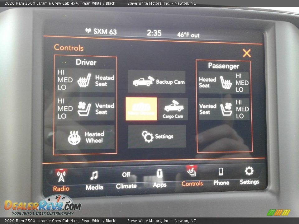 Controls of 2020 Ram 2500 Laramie Crew Cab 4x4 Photo #30