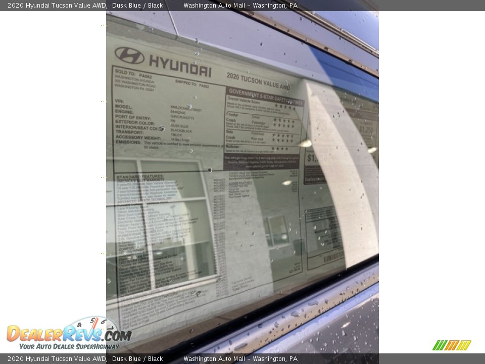 2020 Hyundai Tucson Value AWD Dusk Blue / Black Photo #16