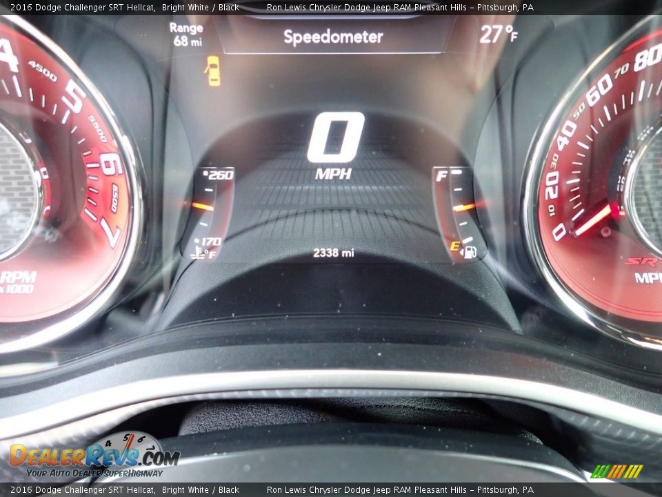 2016 Dodge Challenger SRT Hellcat Bright White / Black Photo #20