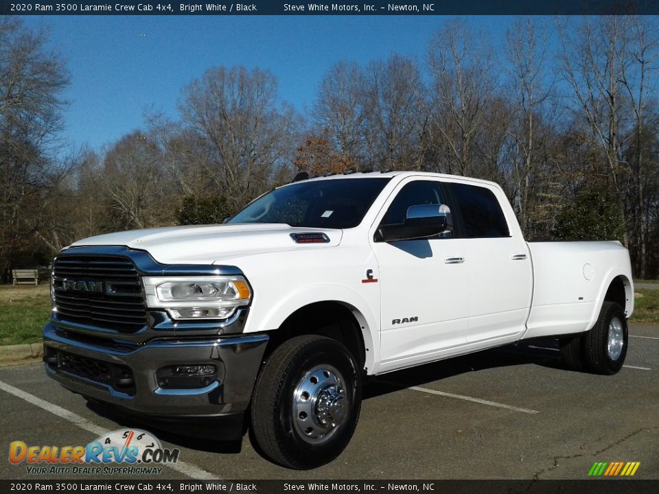 2020 Ram 3500 Laramie Crew Cab 4x4 Bright White / Black Photo #2