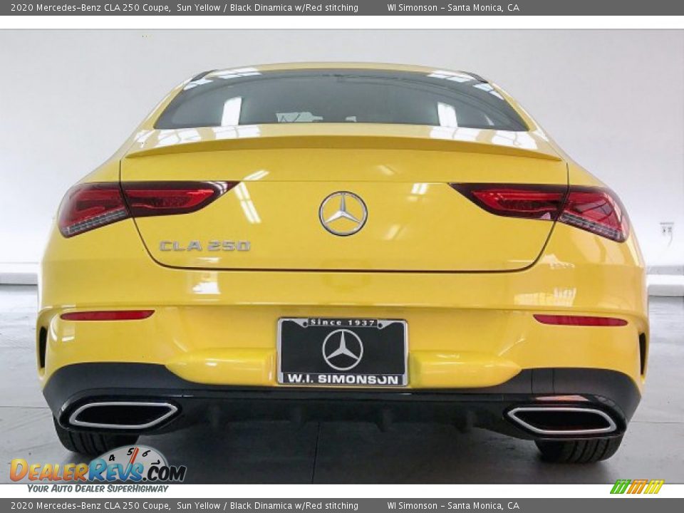 2020 Mercedes-Benz CLA 250 Coupe Sun Yellow / Black Dinamica w/Red stitching Photo #3
