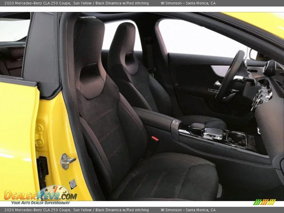 2020 Mercedes-Benz CLA 250 Coupe Sun Yellow / Black Dinamica w/Red stitching Photo #5