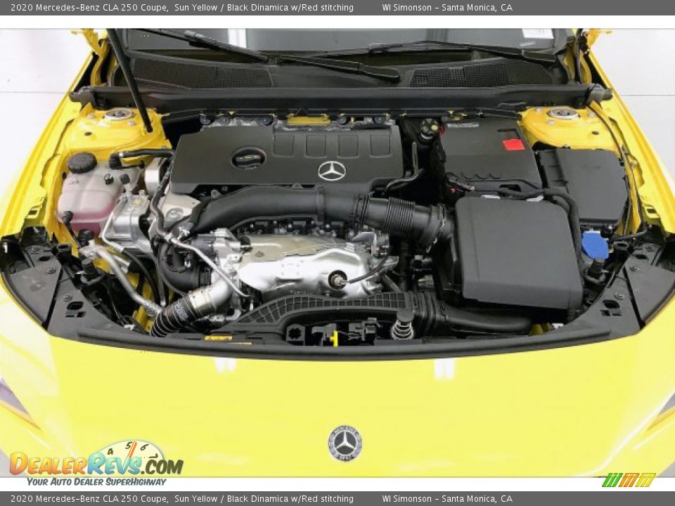 2020 Mercedes-Benz CLA 250 Coupe Sun Yellow / Black Dinamica w/Red stitching Photo #8