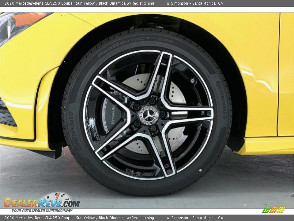 2020 Mercedes-Benz CLA 250 Coupe Sun Yellow / Black Dinamica w/Red stitching Photo #9