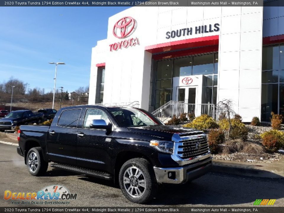 2020 Toyota Tundra 1794 Edition CrewMax 4x4 Midnight Black Metallic / 1794 Edition Brown/Black Photo #1