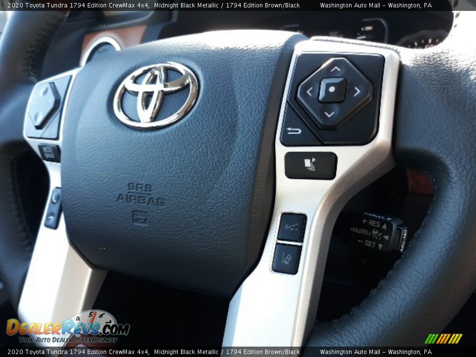 2020 Toyota Tundra 1794 Edition CrewMax 4x4 Midnight Black Metallic / 1794 Edition Brown/Black Photo #6