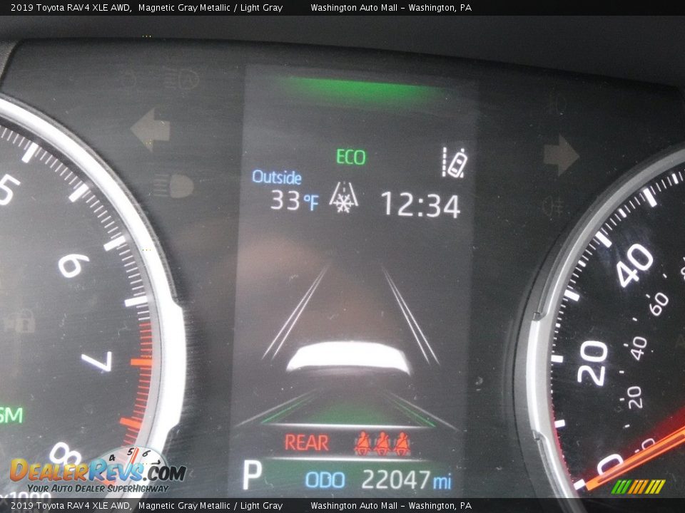 2019 Toyota RAV4 XLE AWD Magnetic Gray Metallic / Light Gray Photo #27