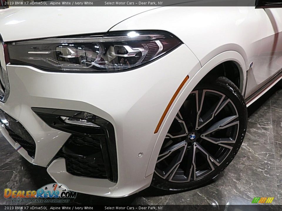 2019 BMW X7 xDrive50i Alpine White / Ivory White Photo #10