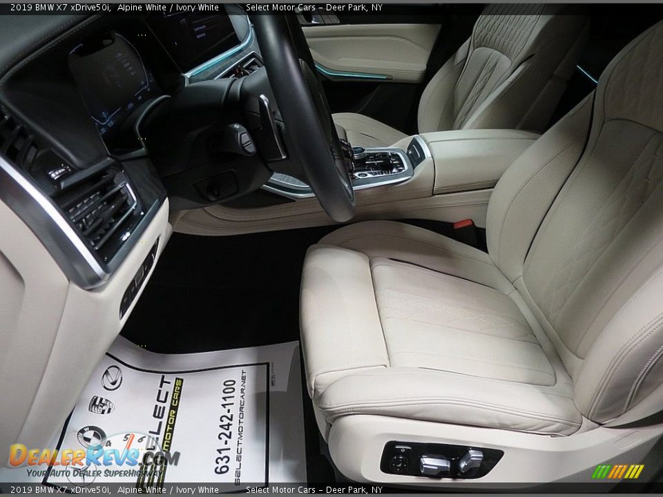 2019 BMW X7 xDrive50i Alpine White / Ivory White Photo #18