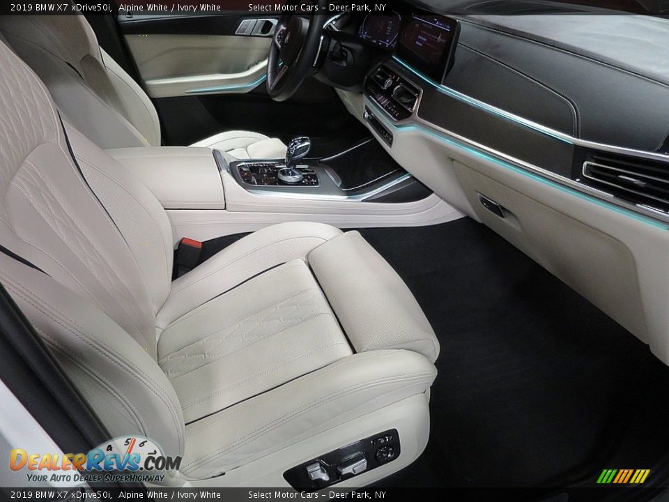 2019 BMW X7 xDrive50i Alpine White / Ivory White Photo #20
