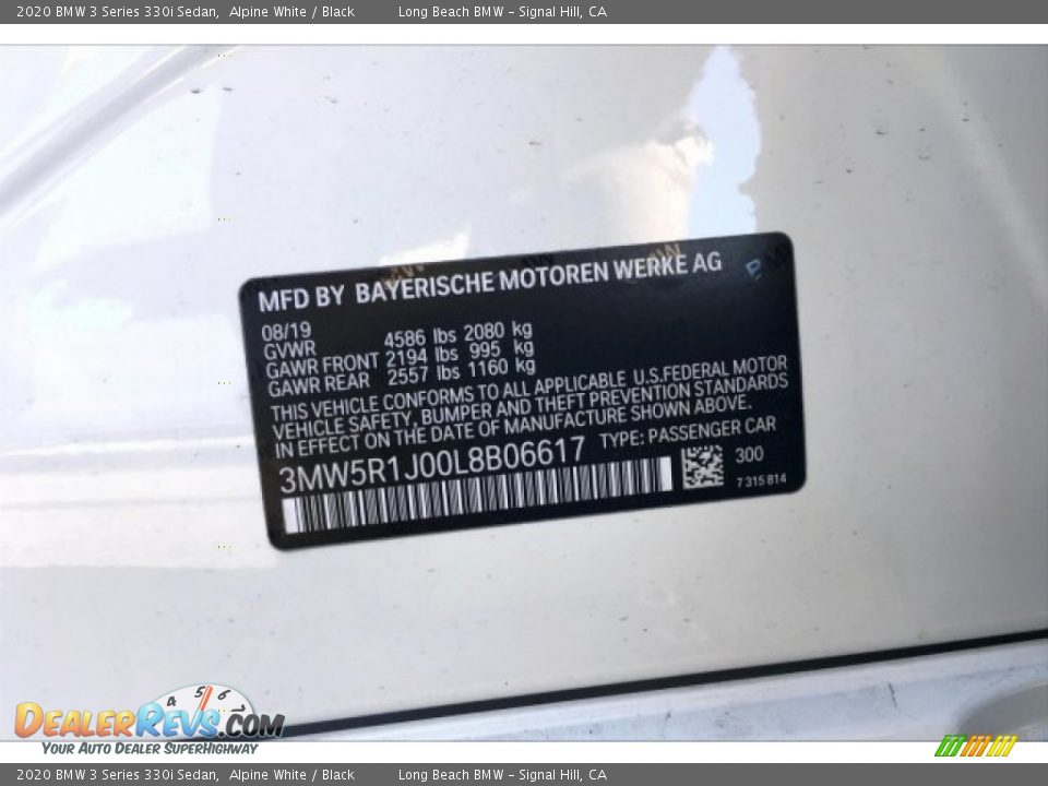 2020 BMW 3 Series 330i Sedan Alpine White / Black Photo #11