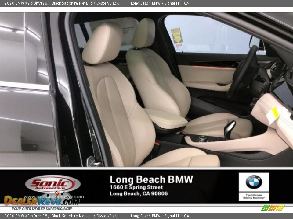 2020 BMW X2 xDrive28i Black Sapphire Metallic / Oyster/Black Photo #7