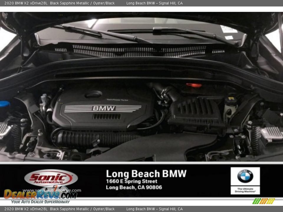 2020 BMW X2 xDrive28i Black Sapphire Metallic / Oyster/Black Photo #8