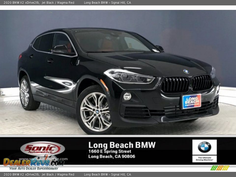 2020 BMW X2 xDrive28i Jet Black / Magma Red Photo #1