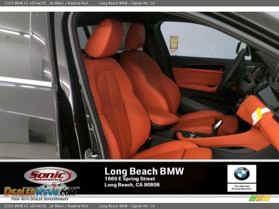 2020 BMW X2 xDrive28i Jet Black / Magma Red Photo #7
