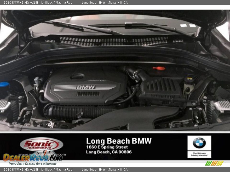 2020 BMW X2 xDrive28i Jet Black / Magma Red Photo #8